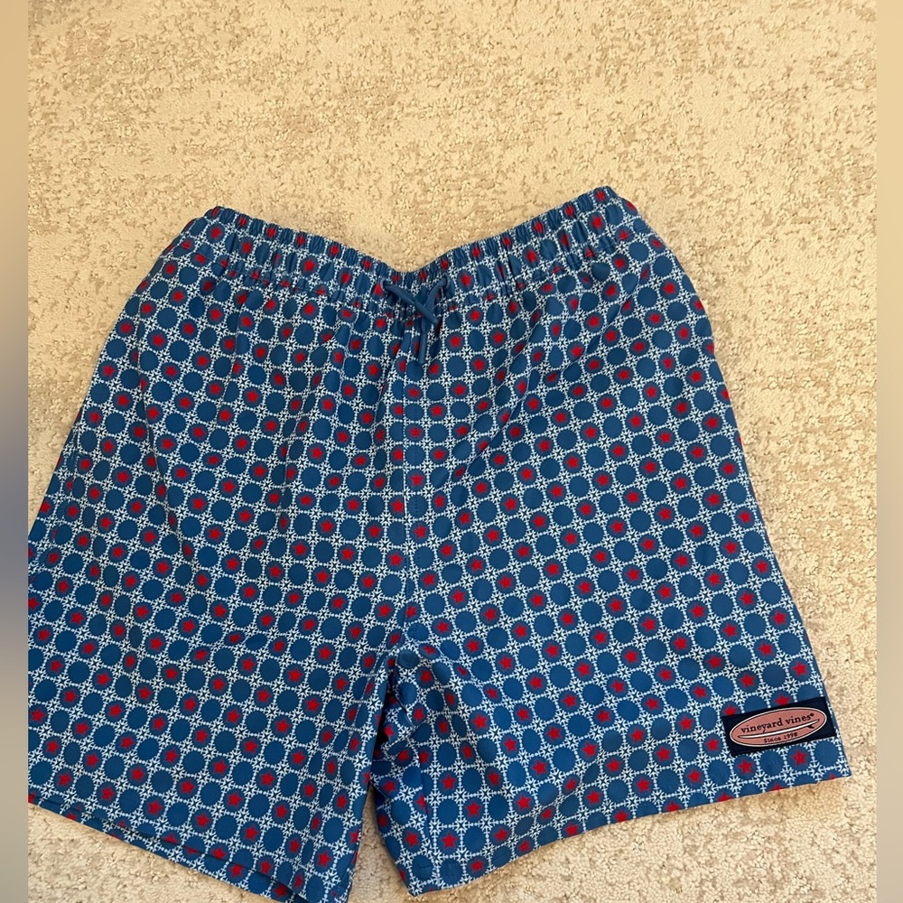 Vineyard Vines Blue and Red Swim Shorts
